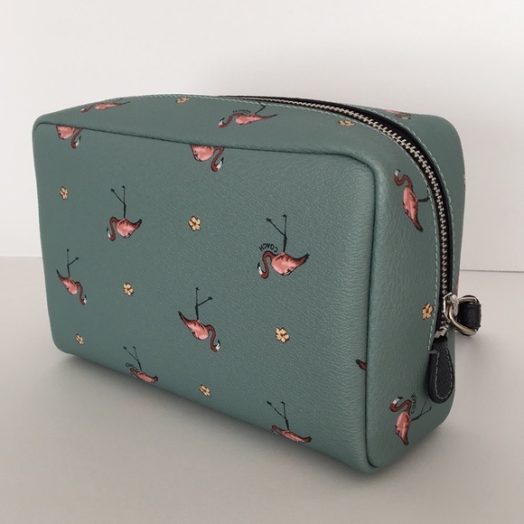 Coach Flamingo Print Cosmetic Case - Picture 5 of 8